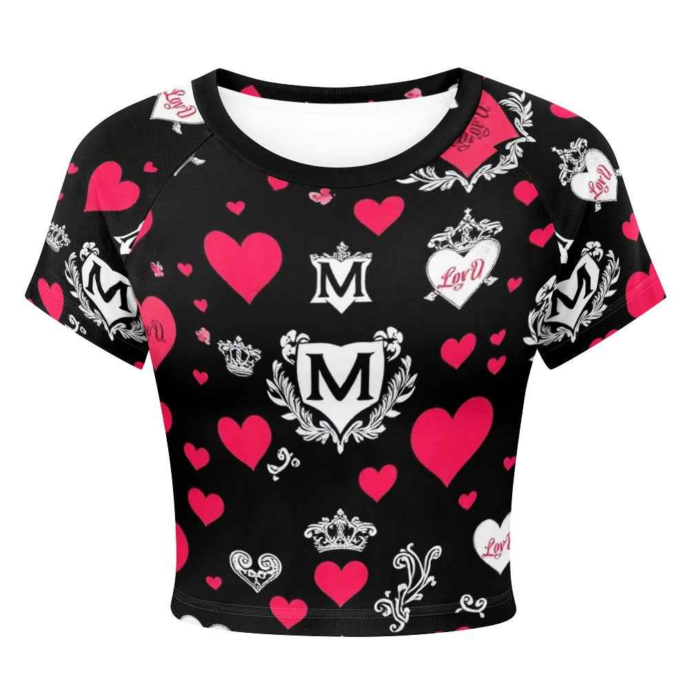 Tight cropped navel-baring T-shirt