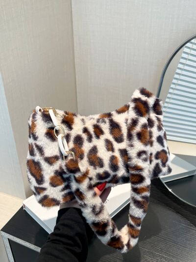Leopard Fluff Shoulder Bag - Munsieur