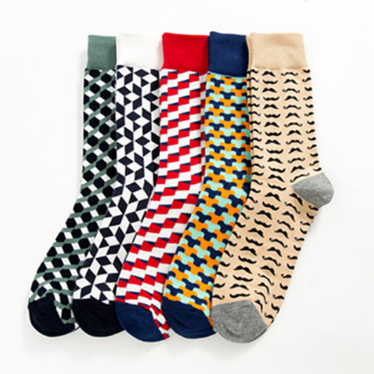Men's Casual Mid-calf Casual Cotton Socks - Munsieur