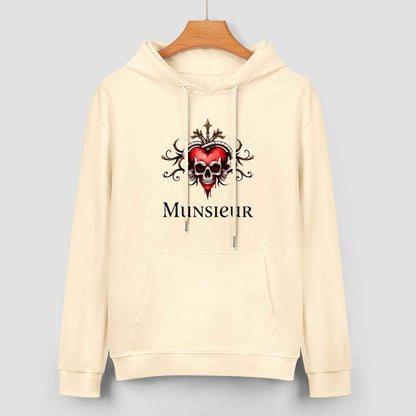 Munsieur Deadly Love: Skull Hoodie for Men - Munsieur