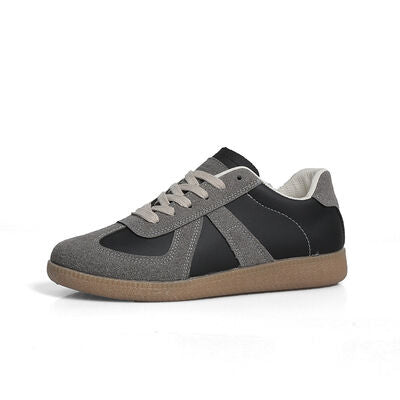 Lace Up Round Toe Sneakers - Munsieur
