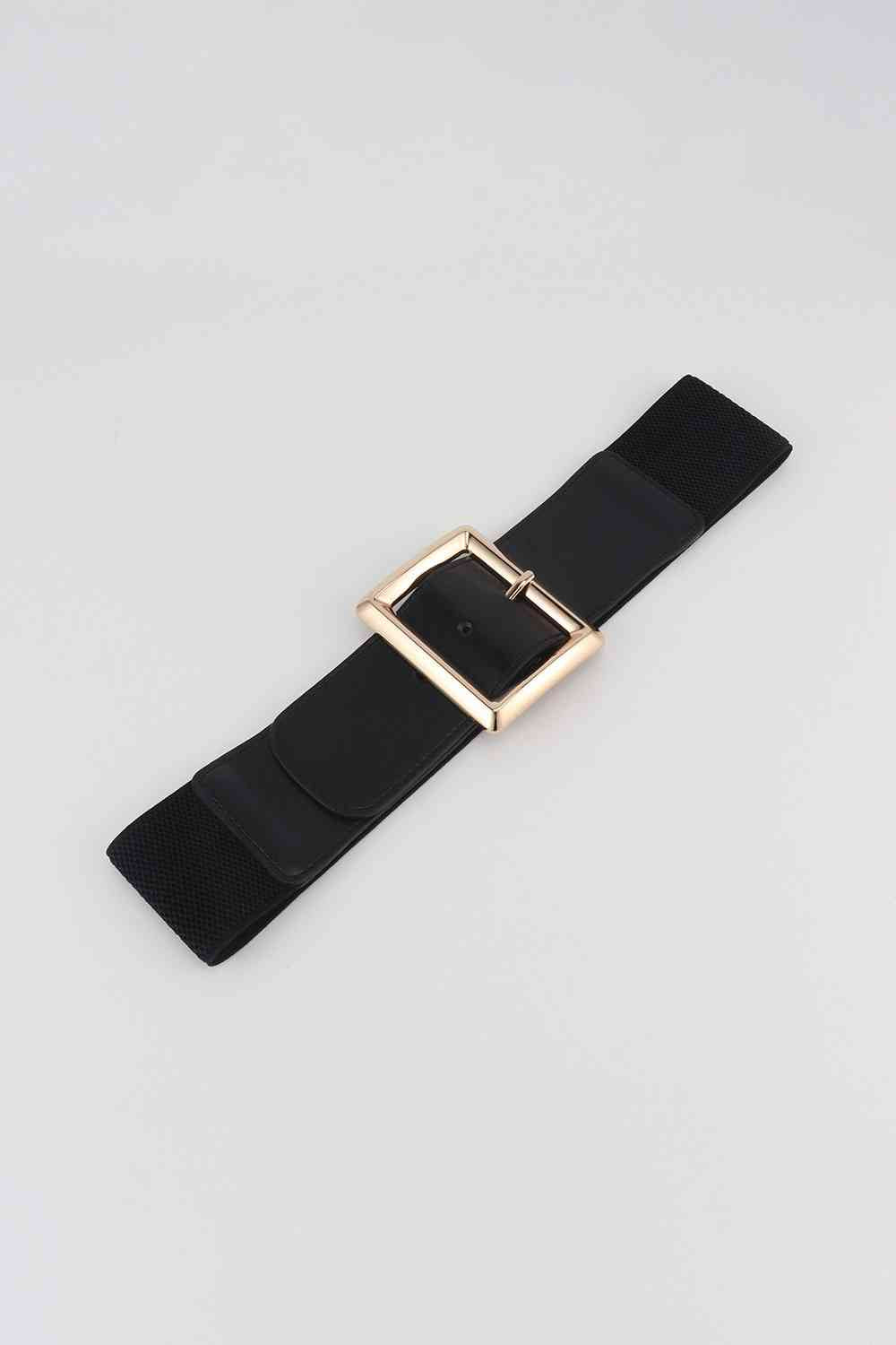 Rectangle Buckle Elastic Wide Belt - Munsieur