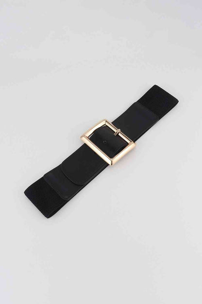 Rectangle Buckle Elastic Wide Belt - Munsieur