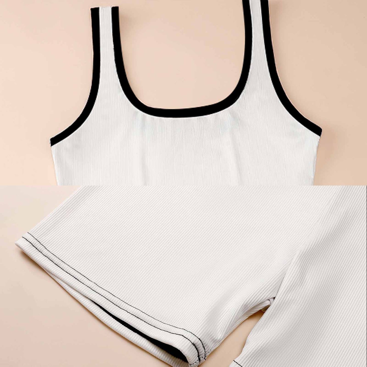Custom Printed Patterned Ribbed Yoga Sets