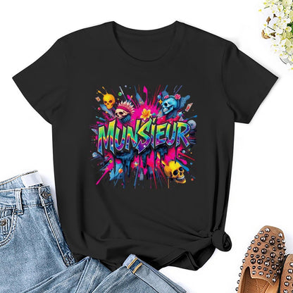 Women's Munsieur Brand T-shirt Streetwear Fashion