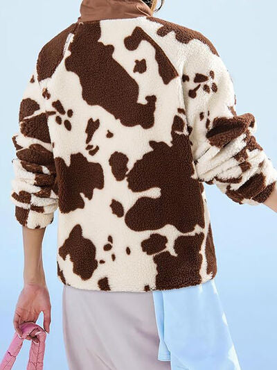 Pocketed Half Snap Sherpa Jacket - Munsieur