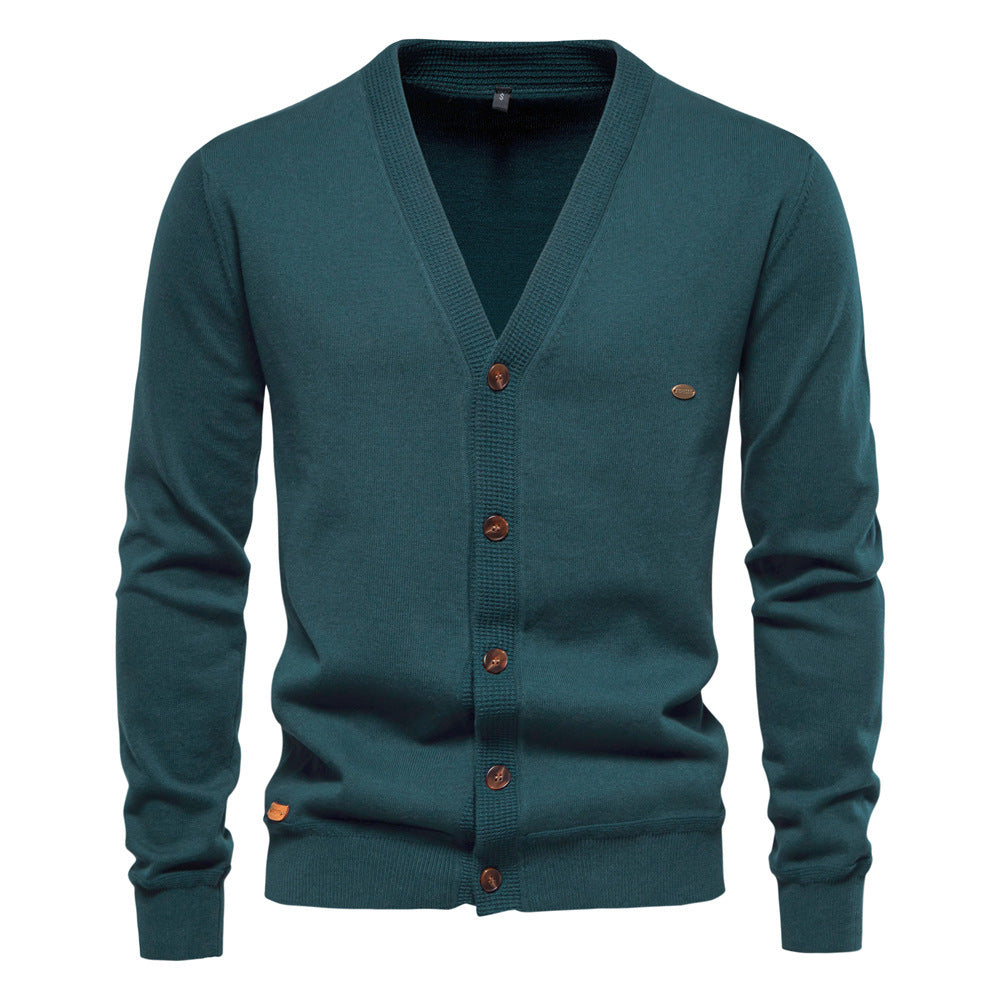 Men's Cardigan Hoodie High Quality Business Pure Color Knitwear - Munsieur