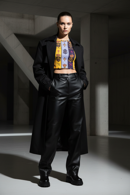 MUNSIEUR Luxury Cropped Navel T-Shirt - Premium Gothic Streetwear