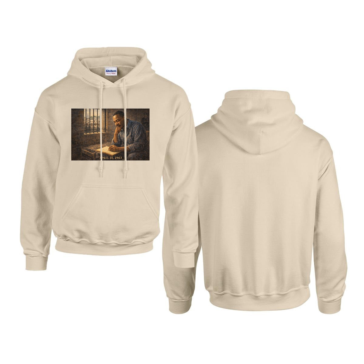 Men's MLK Hoodie "The Incarceration" - USA Printed Double Sided