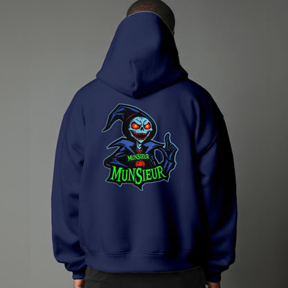 Unisex Halloween Pullover Hoodie Sweater with Micro-Fleece Lining by MUNSIEUR