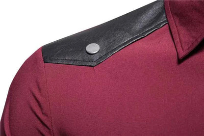 Mens Dress Shirts Short Sleeve Summer Goth Style Rivet Solid Color Social Shirt Homme Men Steampunk Slim Fit Chemise Streetwear