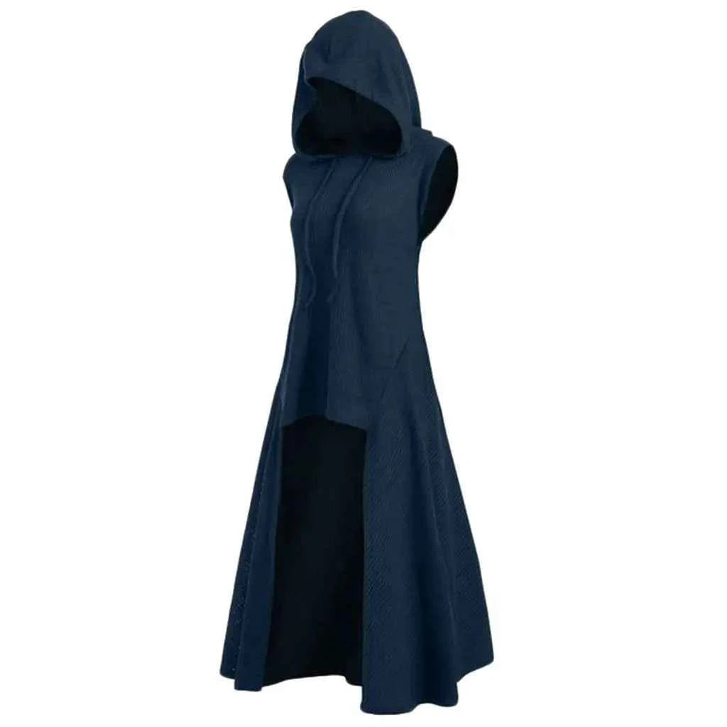 Fashion Gothic Clothing Women Tops Women's Steampunk Coat Hooded Long Victorian Trench Sweatshirt