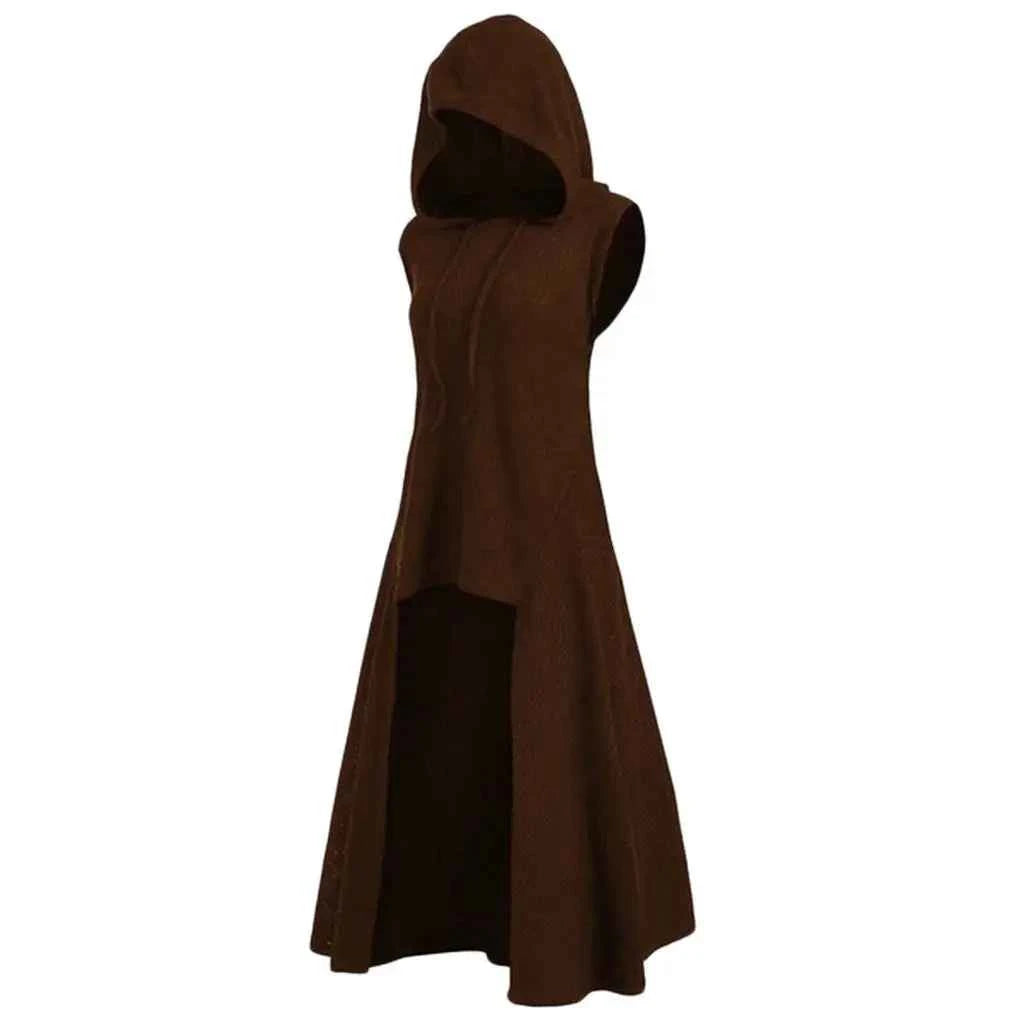Fashion Gothic Clothing Women Tops Women's Steampunk Coat Hooded Long Victorian Trench Sweatshirt