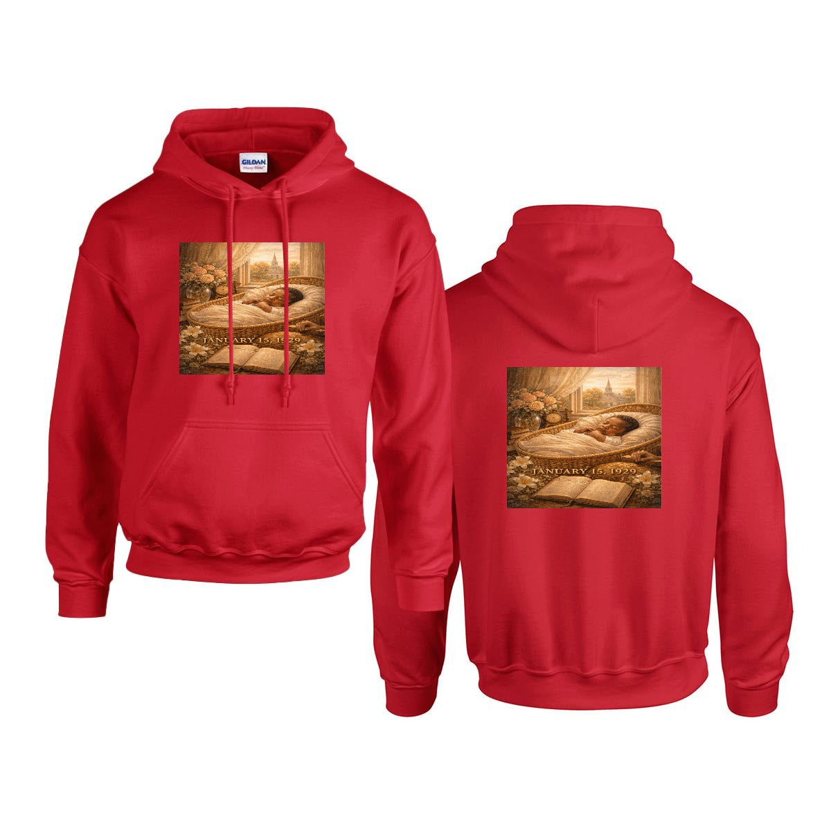 Men's MLK Hoodie "The Birth" - USA Printed Double Sided