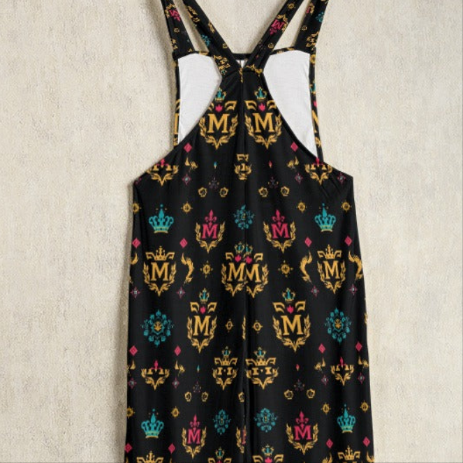 Munsieur Designer Women's Jumpsuit with Gold Print