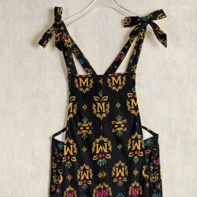 Munsieur Designer Women's Jumpsuit with Gold Print