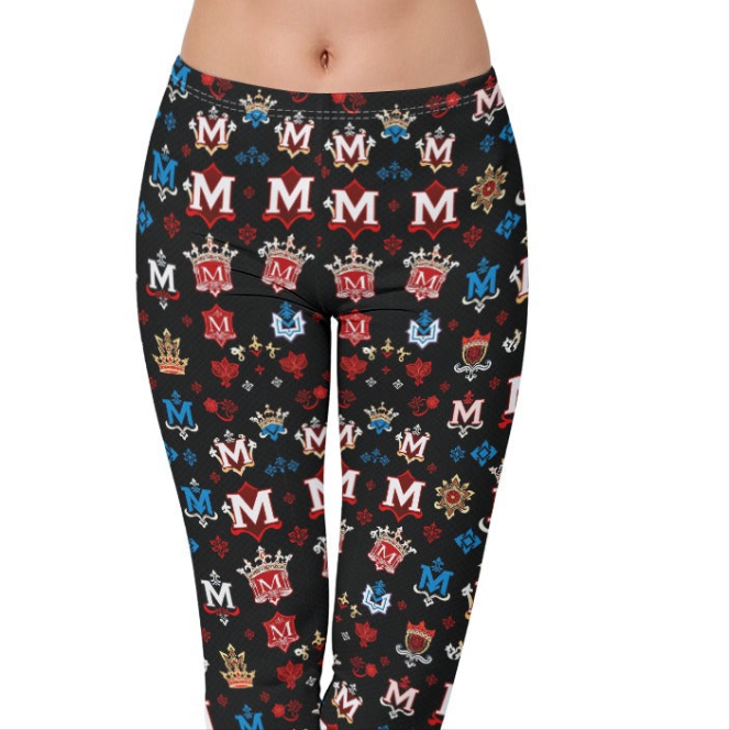 Munsieur Luxury Streetwear Leggings for Women - Bold Pattern
