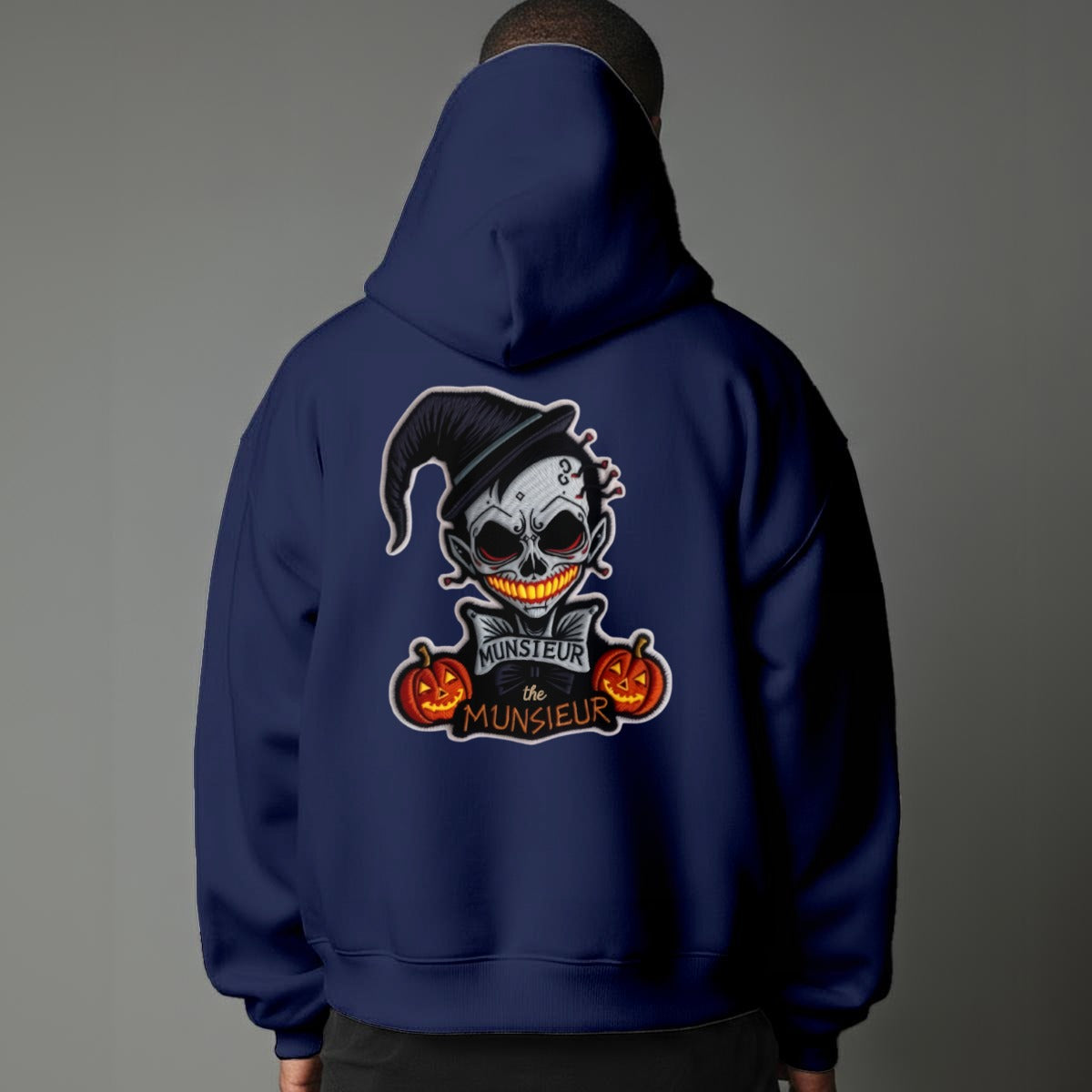 Unisex Halloween Pullover Hoodie Sweater with Micro-Fleece Lining