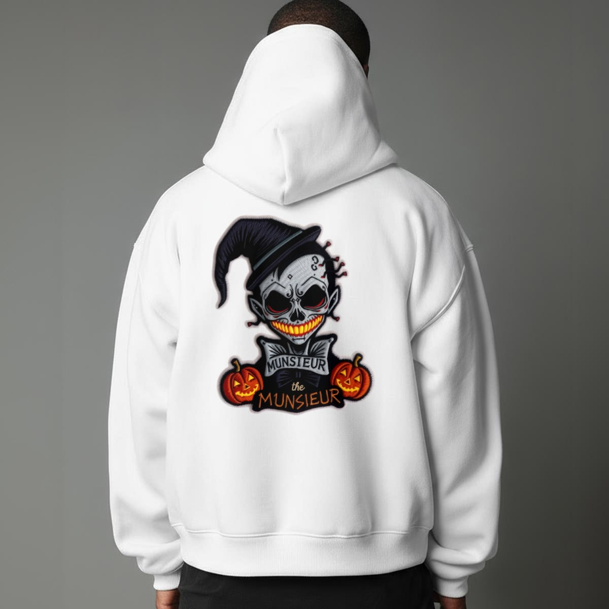 Unisex Halloween Pullover Hoodie Sweater with Micro-Fleece Lining