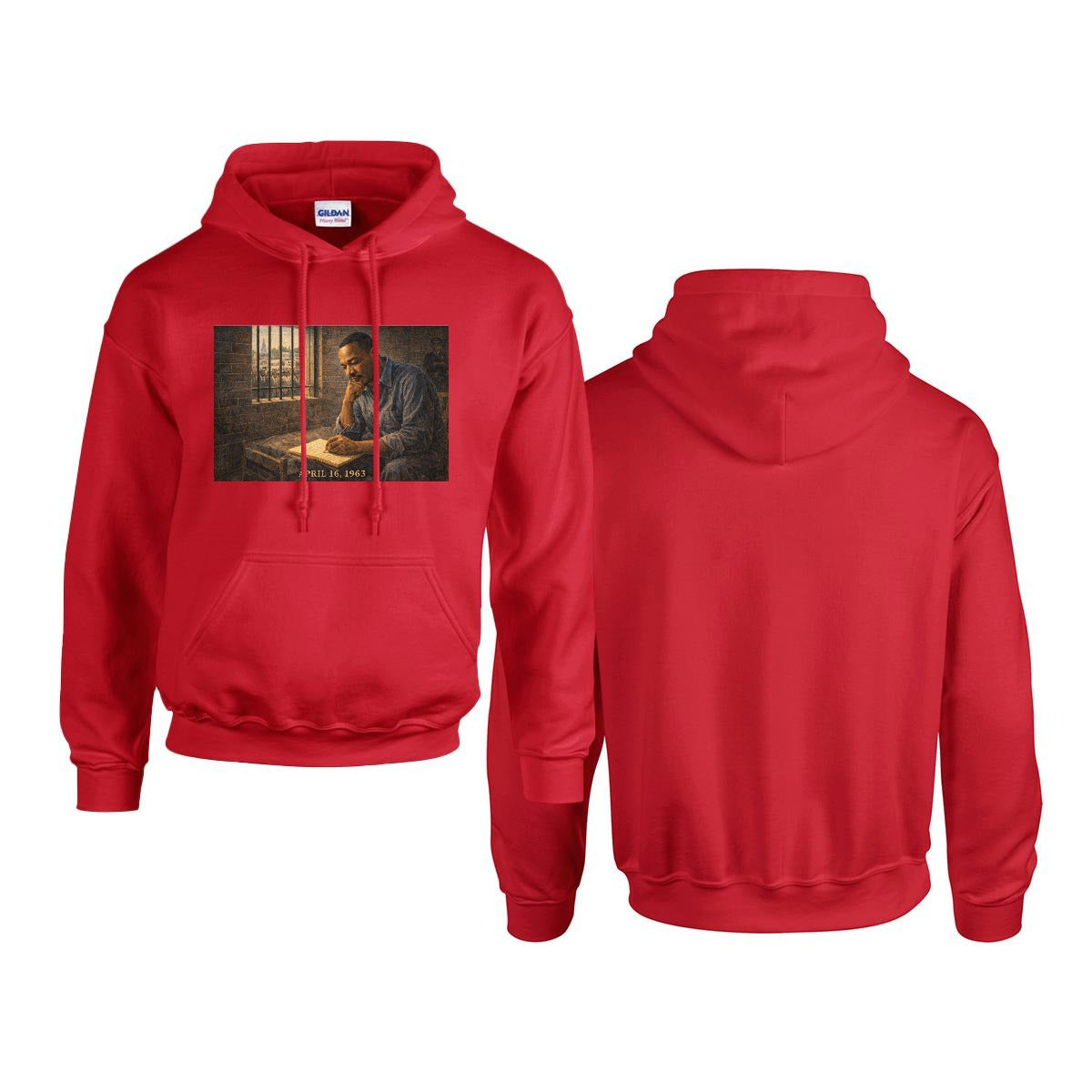 Men's MLK Hoodie "The Incarceration" - USA Printed Double Sided