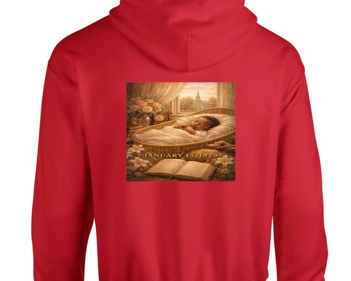 Men's MLK Hoodie "The Birth" - USA Printed Double Sided