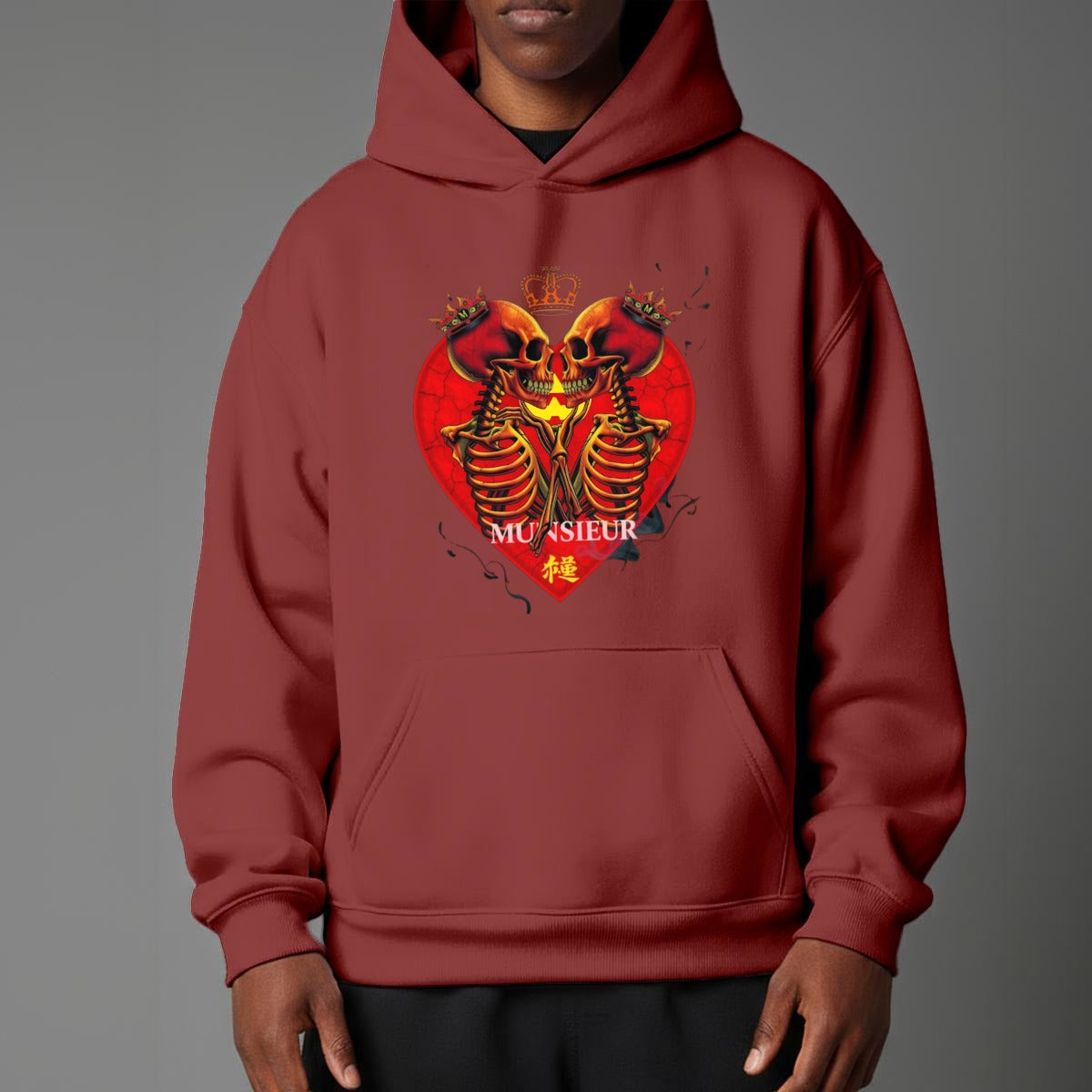 Unisex Halloween Pullover Hoodie Sweatshirt with Micro-Fleece Lining by MUNSIEUR