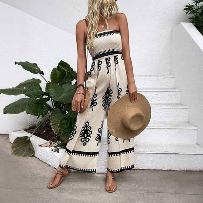 Tube Top Split-leg Jumpsuit