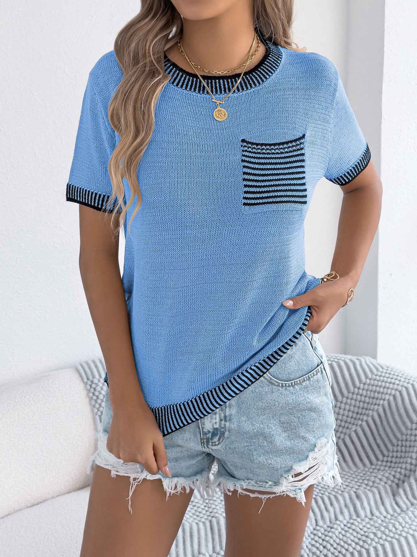 Striped Pocket T-shirt
