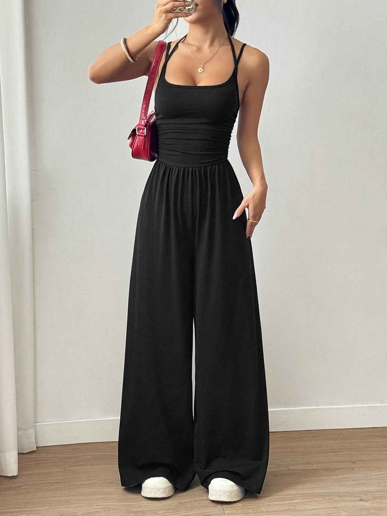 Casual Spaghetti Strap Jumpsuit
