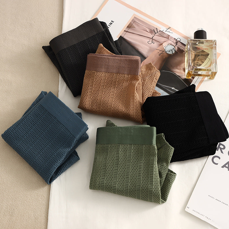 Jacquard Simple Solid Color Boxers