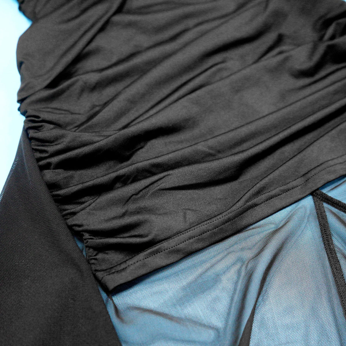 Autumn Drop Sleeves Pleated Side Gauze Dress New Arrivals
