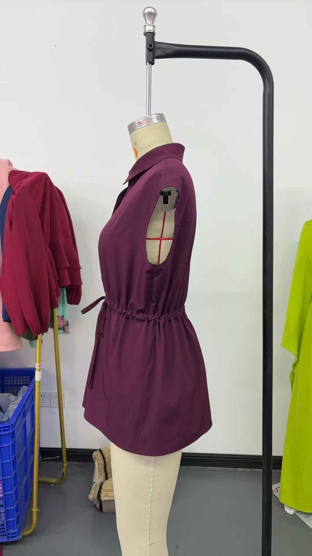 Solid Color Polo Collar Women's T-shirt