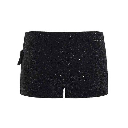 Gothic Thin Glittering Knitted Bottoms for Women