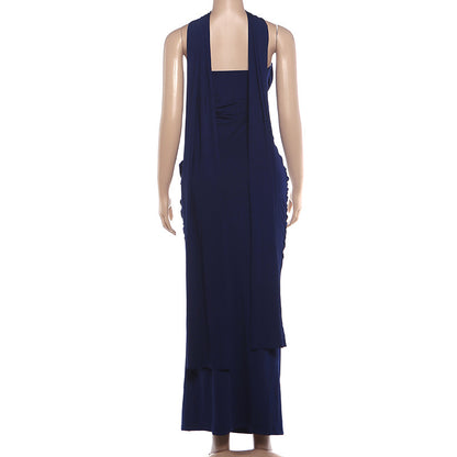 Slim Fit Scarf Tube Top Dress MUNSIEUR New Arrivals