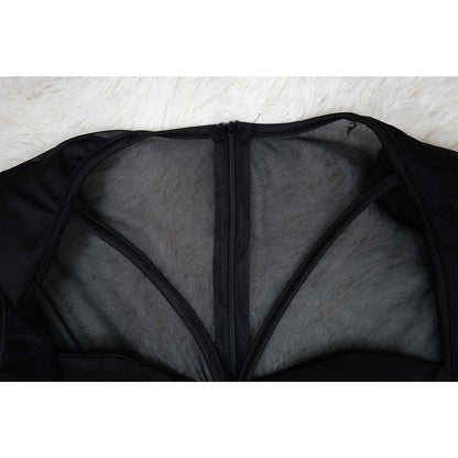 Solid Color Sexy See through Jumpsuit Women