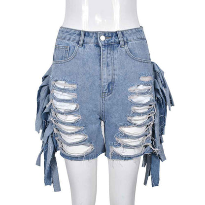 High Waist Ripped Bottoms for Women