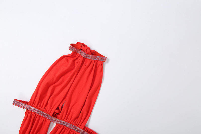Backless Maxi Dress Lace up Halter MUNSIEUR New Arrivals