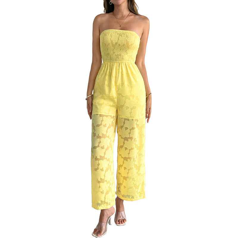 Summer Jacquard Jumpsuit Women