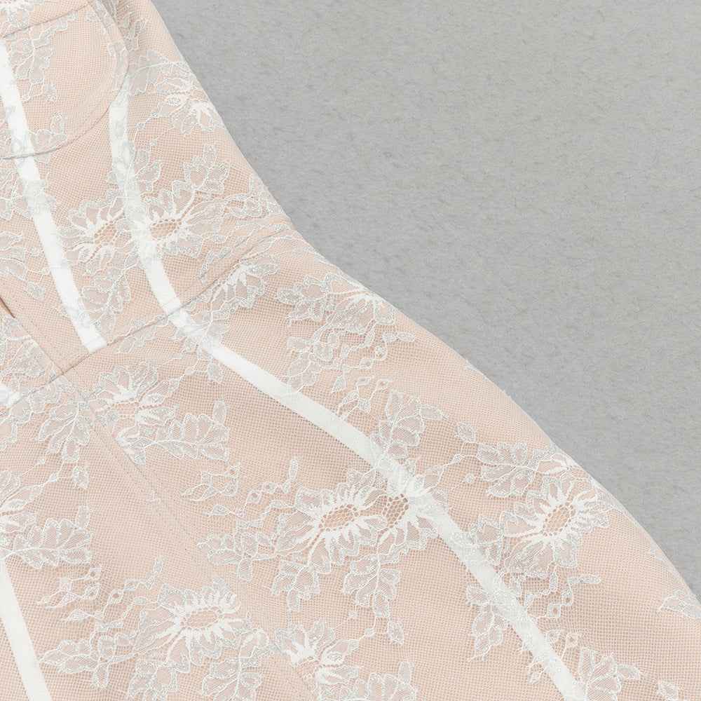 Bandage Dress Lace Ruffled Slit Sheath Fishtail MUNSIEUR