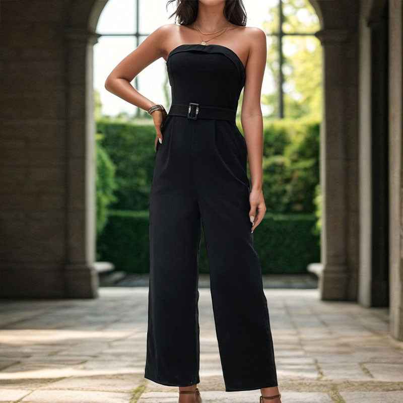 Tube Top Jumpsuit Summer Sleeveless