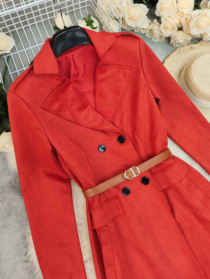 Solid Color Thickened Long Outerwear Jacket MUNSIEUR New Arrivals Daily!