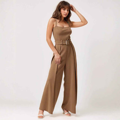 High End Simple Sleeveless Jumpsuit