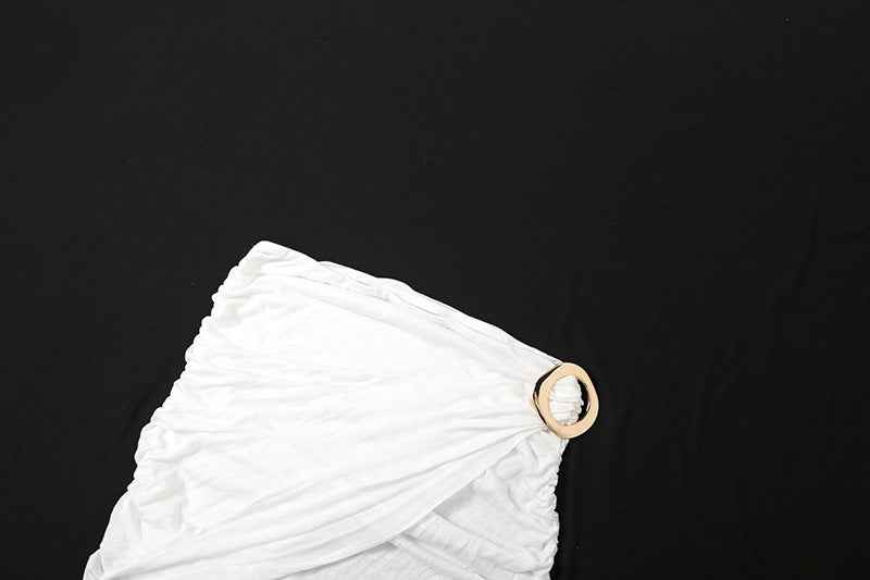 Slim Fit Hip Wrapped Skirt Set