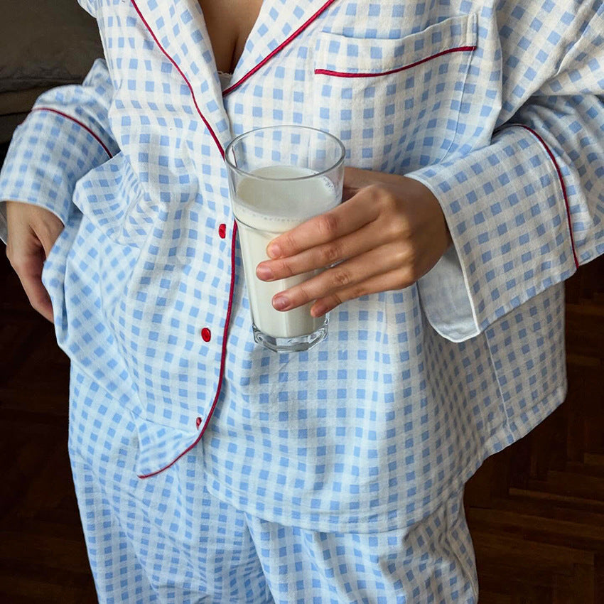 Women's Cotton Plaid Comfortable Sleepwear Loungewear for HER
