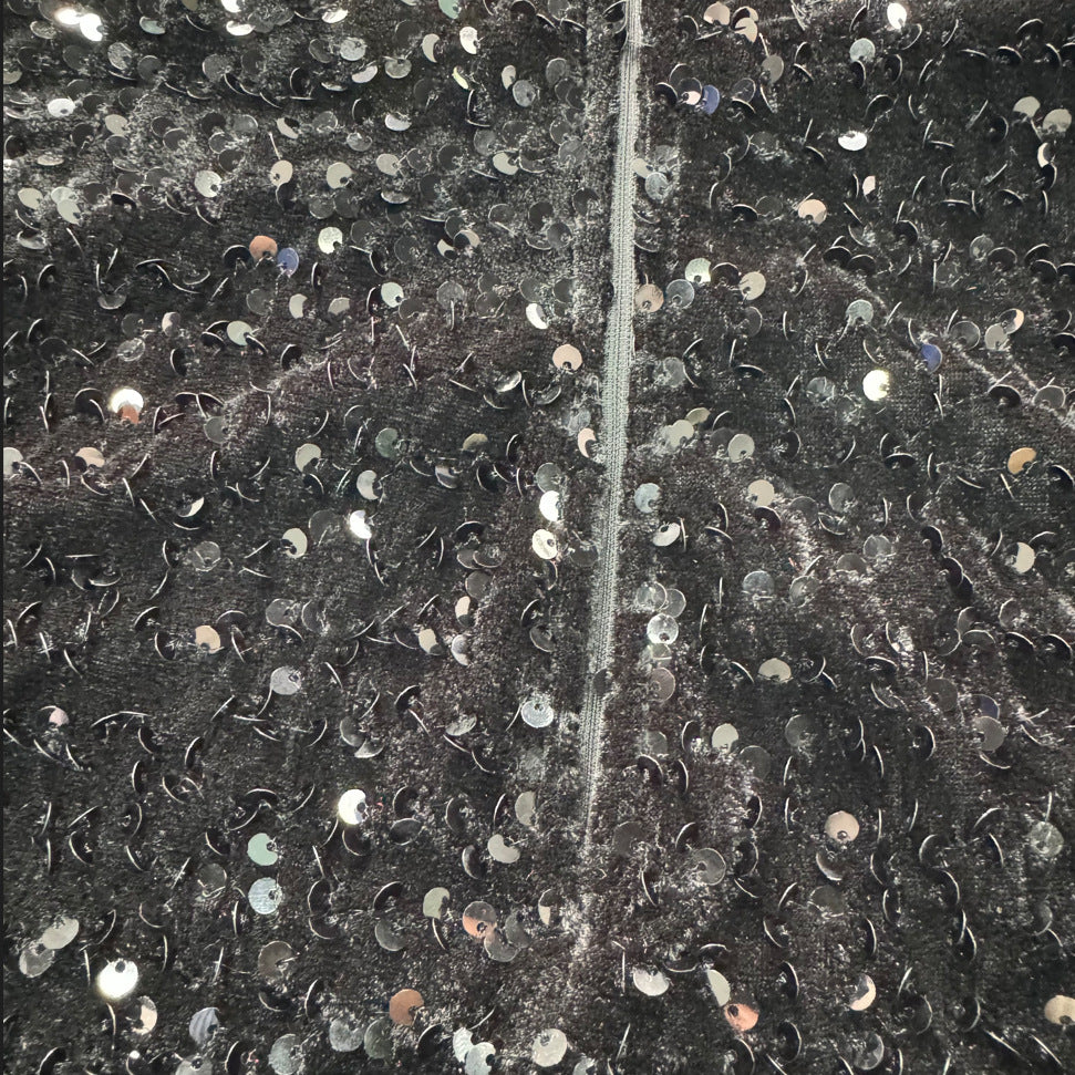 Sequin Deep V Plunge Feather Dress MUNSIEUR