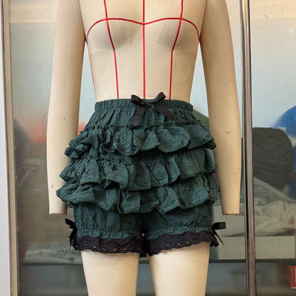 Lolita Bottoms Cute Lace up Puffy for Women