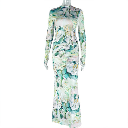 Green and floral pattern