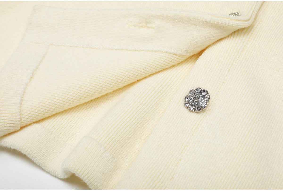 Spring Autumn Rhinestone Knitted All Matching Women Cardigan Sweater