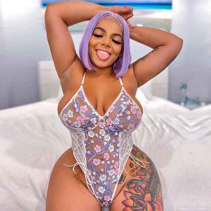 White Mesh Embroidery Lingerie