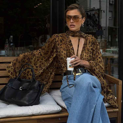 Leopard Print Design Blouse
